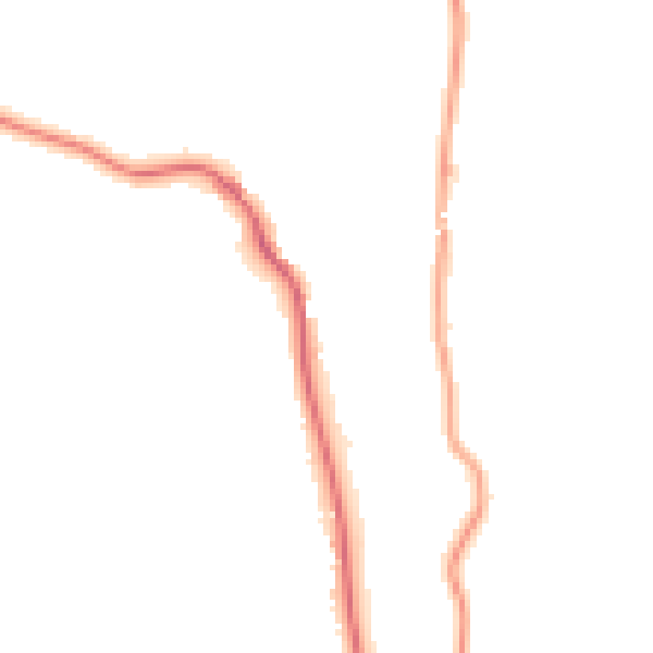 Night-time road noise heatmap for LA23 1PE