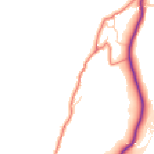 Daytime road noise heatmap for LA23 1PJ