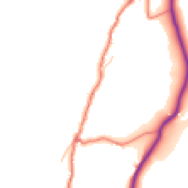Daytime road noise heatmap for LA23 1PQ