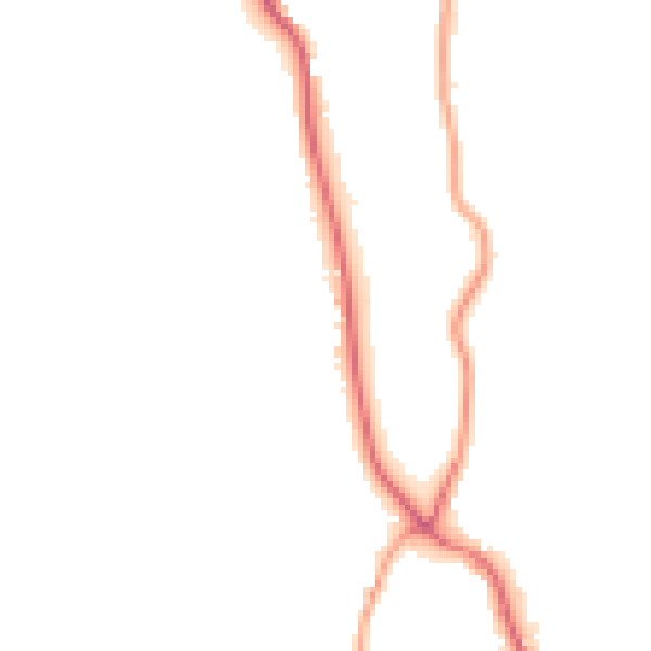 Night-time road noise heatmap for LA23 1QE