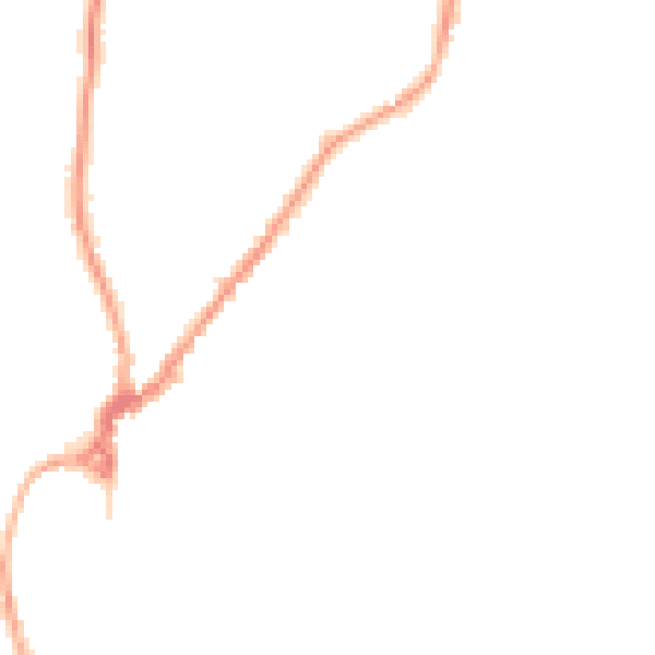 Night-time road noise heatmap for LA23 2BF
