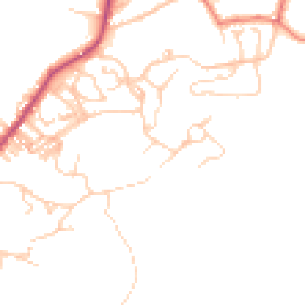 Daytime road noise heatmap for LA23 2HP