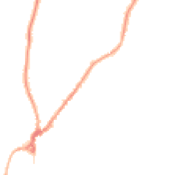 Night-time road noise heatmap for LA23 2JY
