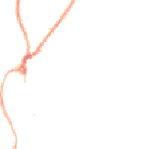 Night-time road noise heatmap for LA23 3AB