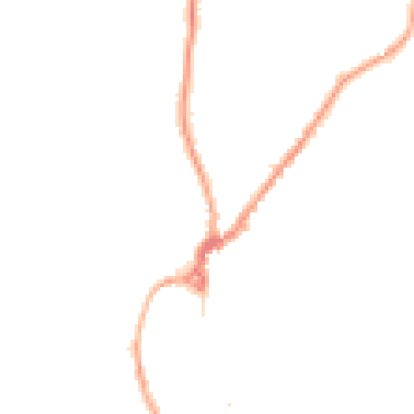 Night-time road noise heatmap for LA23 3BZ