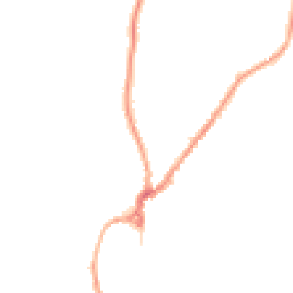 Night-time road noise heatmap for LA23 3DA