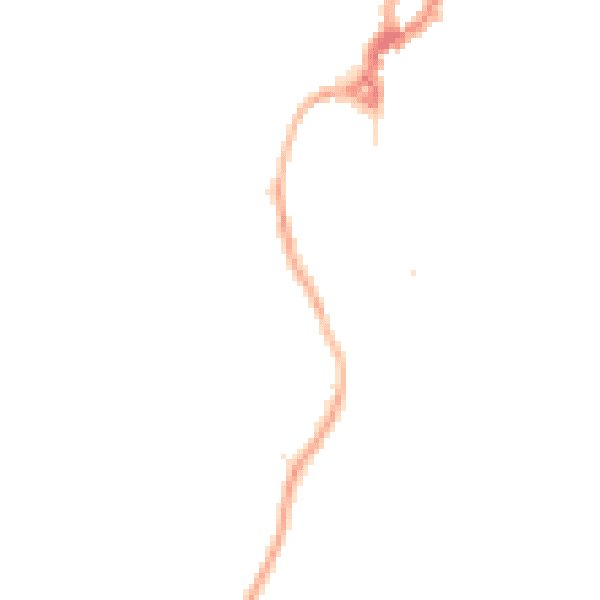 Night-time road noise heatmap for LA23 3EU