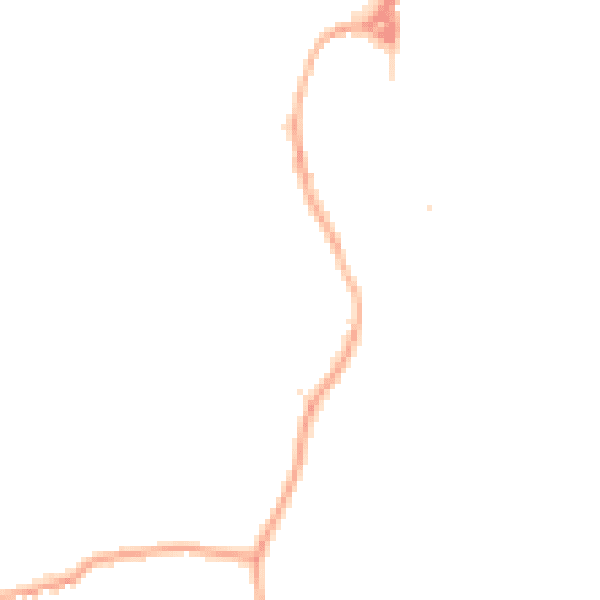 Night-time road noise heatmap for LA23 3EX