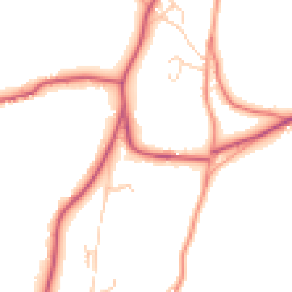 Daytime road noise heatmap for LA23 3JD
