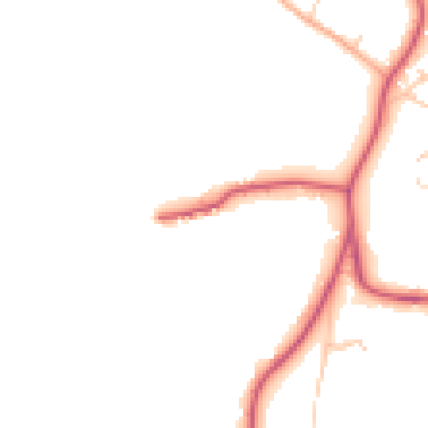 Daytime road noise heatmap for LA23 3JH