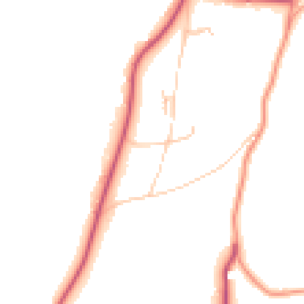 Daytime road noise heatmap for LA23 3JJ