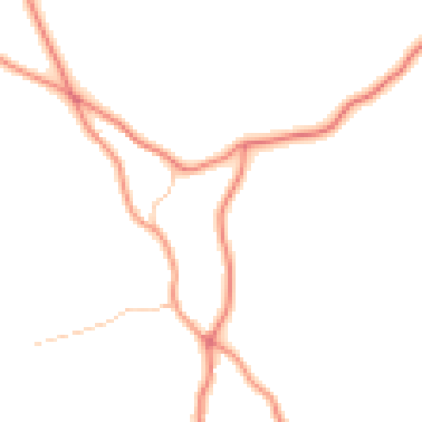 Daytime road noise heatmap for LA23 3NS