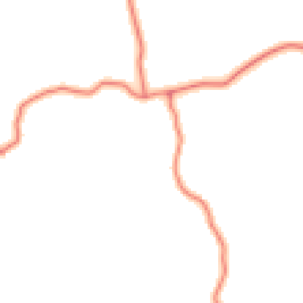 Daytime road noise heatmap for LA23 3NZ