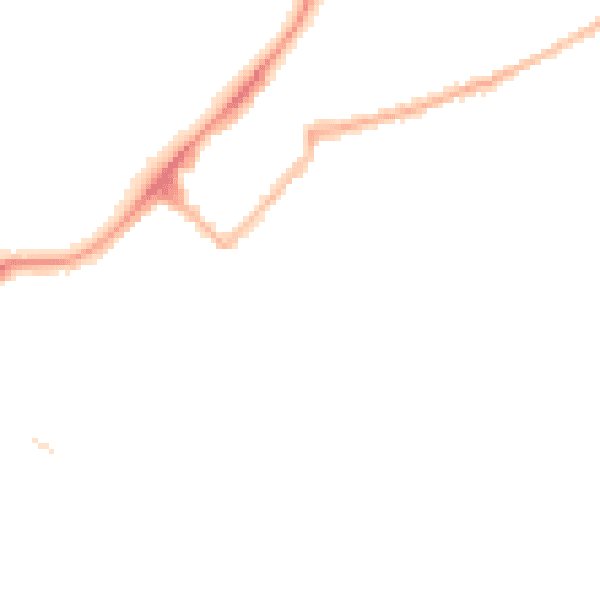 Night-time road noise heatmap for LA3 1AE