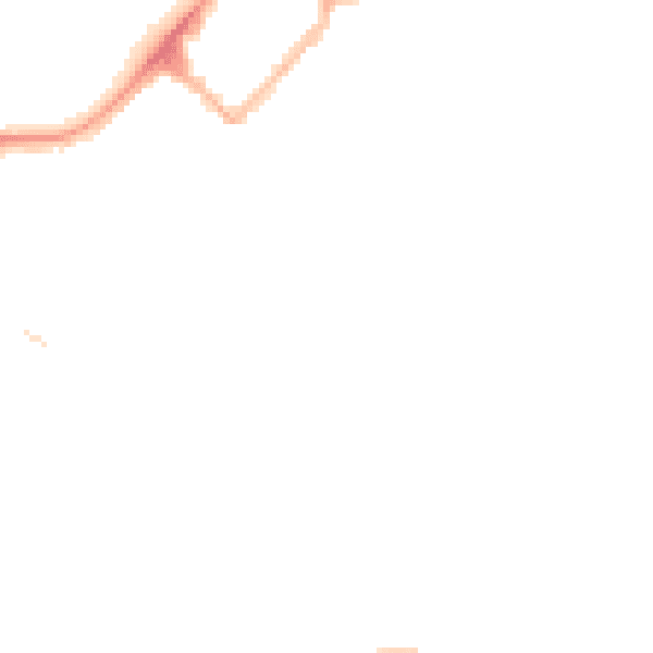 Night-time road noise heatmap for LA3 1AL