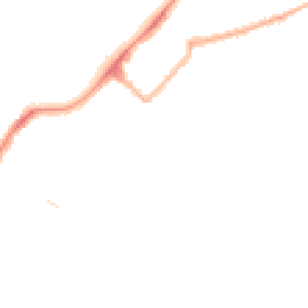 Night-time road noise heatmap for LA3 1AN