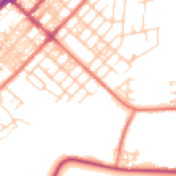 Daytime road noise heatmap for LA3 1AR