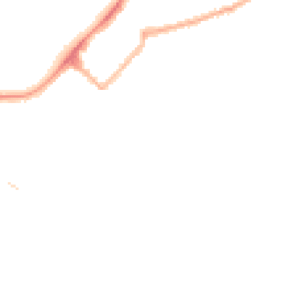 Night-time road noise heatmap for LA3 1AT