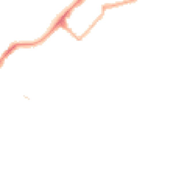 Night-time road noise heatmap for LA3 1AU
