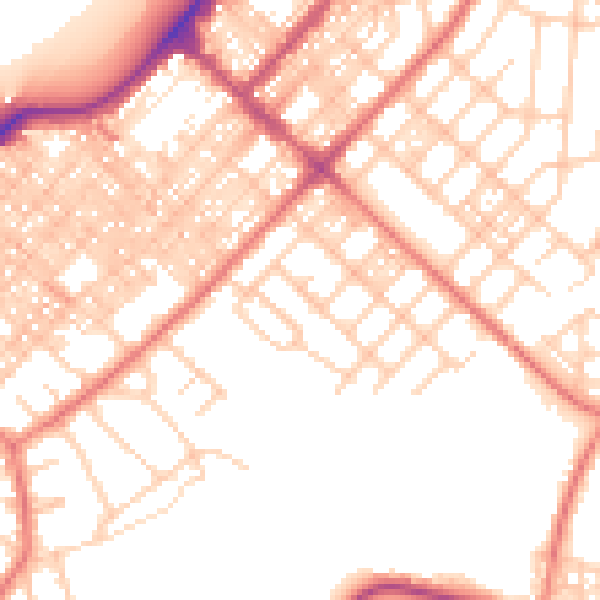 Daytime road noise heatmap for LA3 1AX