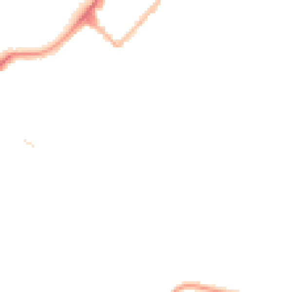 Night-time road noise heatmap for LA3 1AX