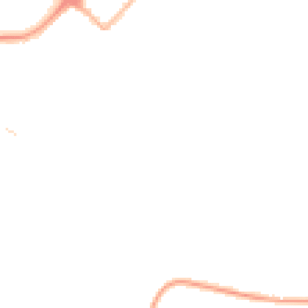 Night-time road noise heatmap for LA3 1AY