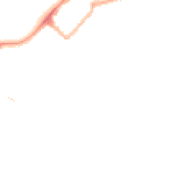 Night-time road noise heatmap for LA3 1BA