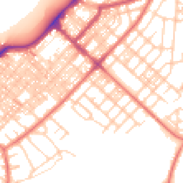 Daytime road noise heatmap for LA3 1BF