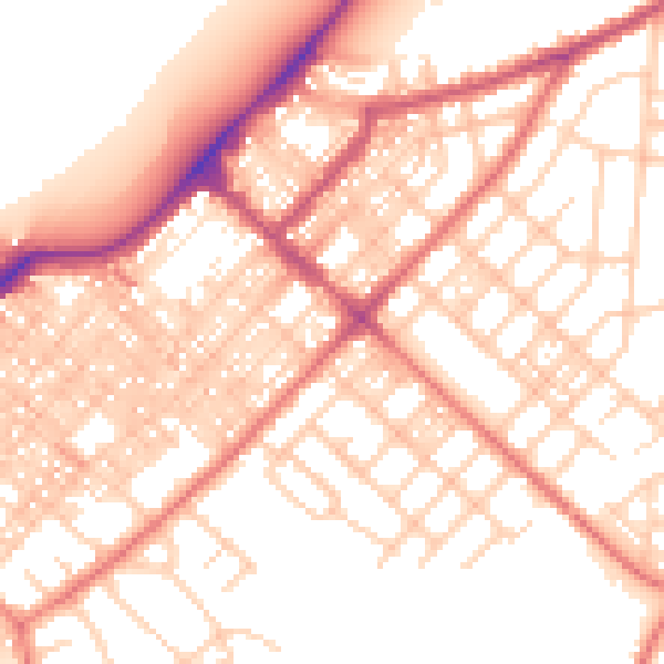 Daytime road noise heatmap for LA3 1BH