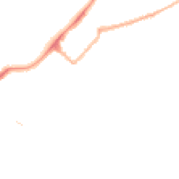 Night-time road noise heatmap for LA3 1BH