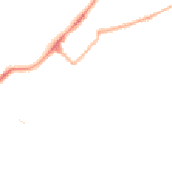 Night-time road noise heatmap for LA3 1BJ