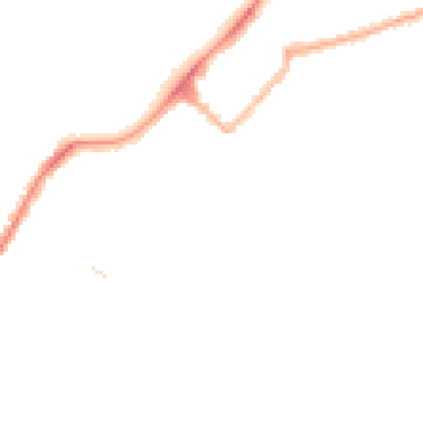 Night-time road noise heatmap for LA3 1BL