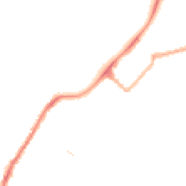 Night-time road noise heatmap for LA3 1BY