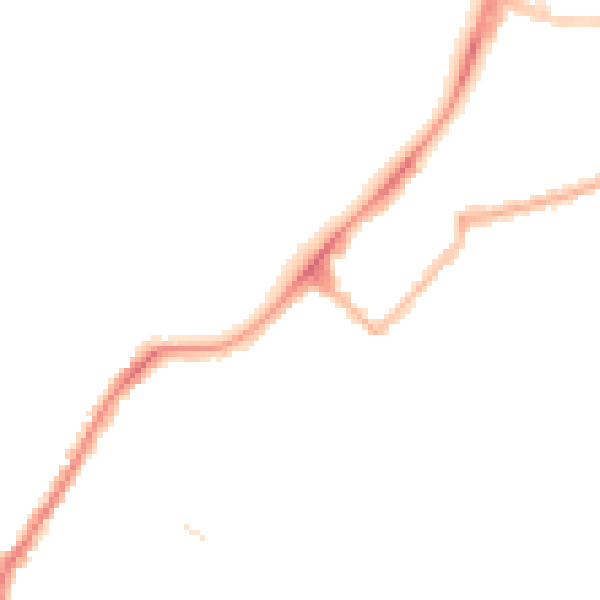 Night-time road noise heatmap for LA3 1BZ