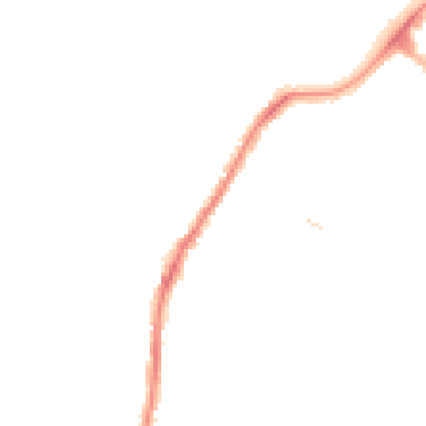 Night-time road noise heatmap for LA3 1DB