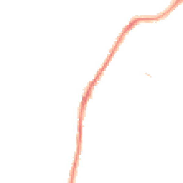 Night-time road noise heatmap for LA3 1DE