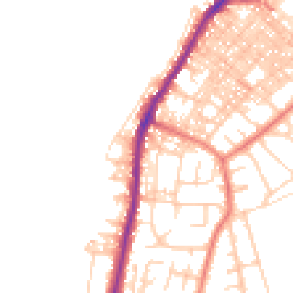 Daytime road noise heatmap for LA3 1DF