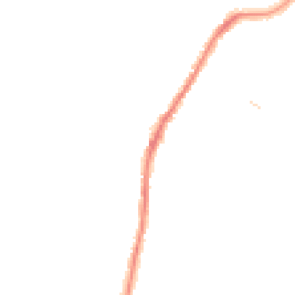 Night-time road noise heatmap for LA3 1DJ