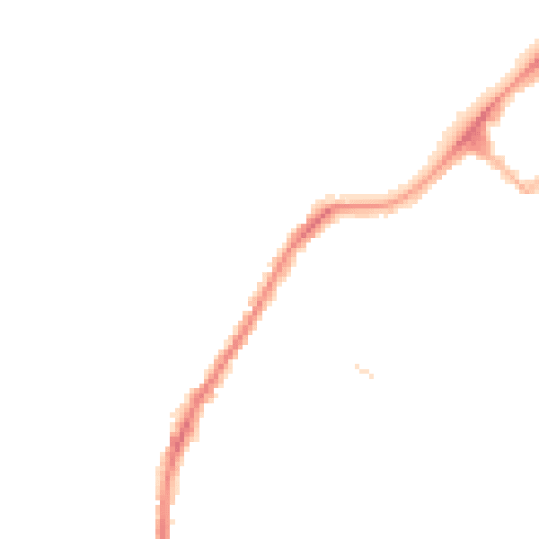Night-time road noise heatmap for LA3 1DQ