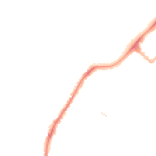 Night-time road noise heatmap for LA3 1DZ