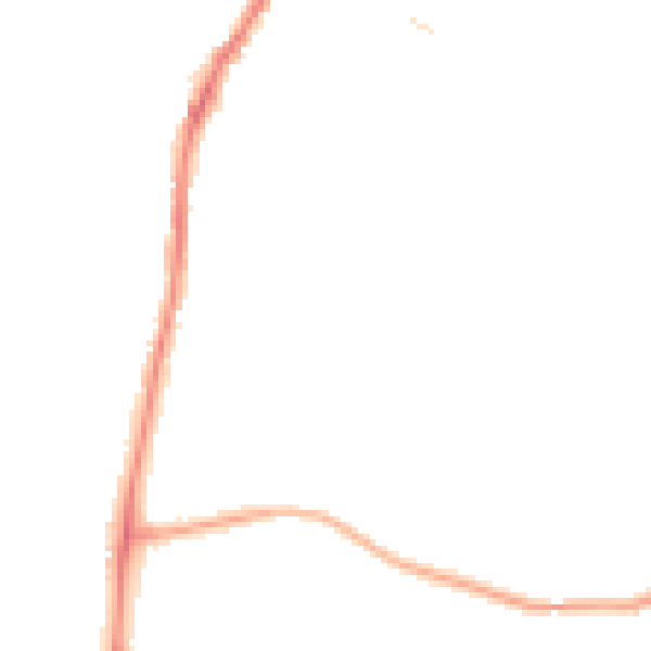 Night-time road noise heatmap for LA3 1LW