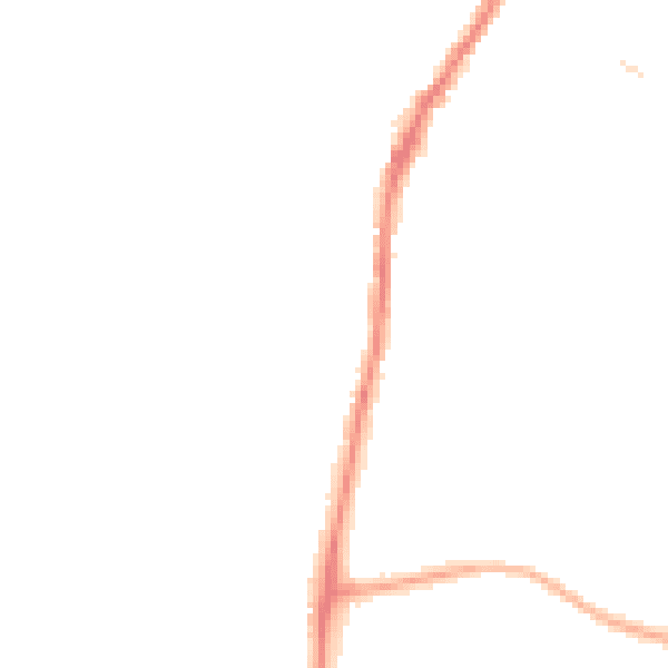 Night-time road noise heatmap for LA3 1NU