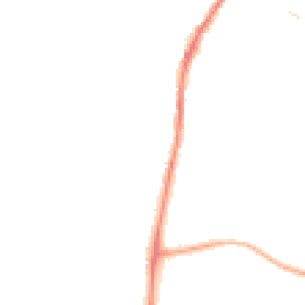 Night-time road noise heatmap for LA3 1NX