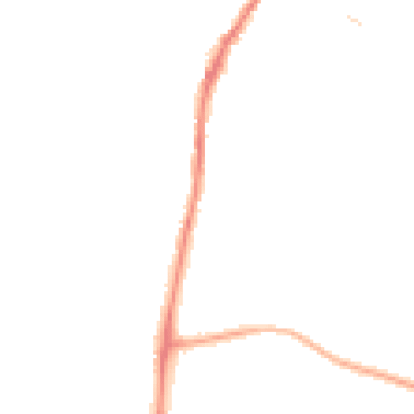 Night-time road noise heatmap for LA3 1PE