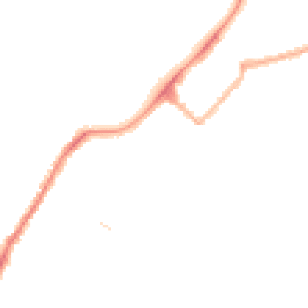 Night-time road noise heatmap for LA3 1QP