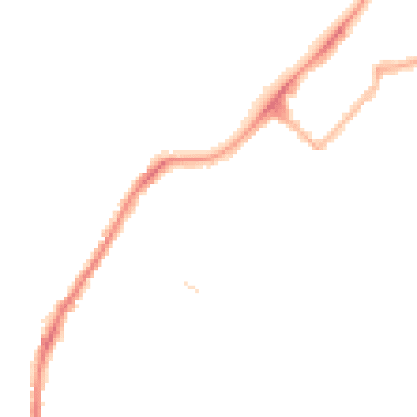 Night-time road noise heatmap for LA3 1RU