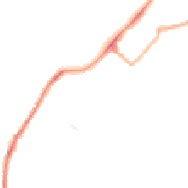 Night-time road noise heatmap for LA3 1RY