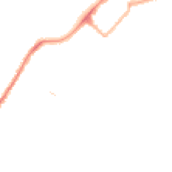 Night-time road noise heatmap for LA3 1SR