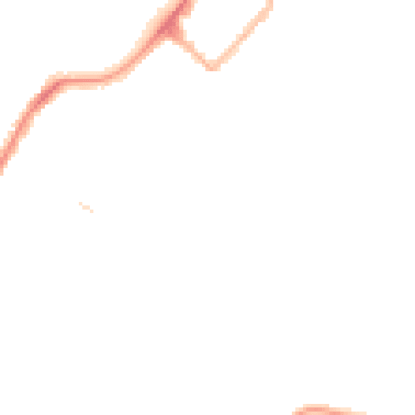 Night-time road noise heatmap for LA3 1SU