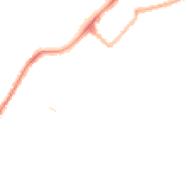 Night-time road noise heatmap for LA3 1SW